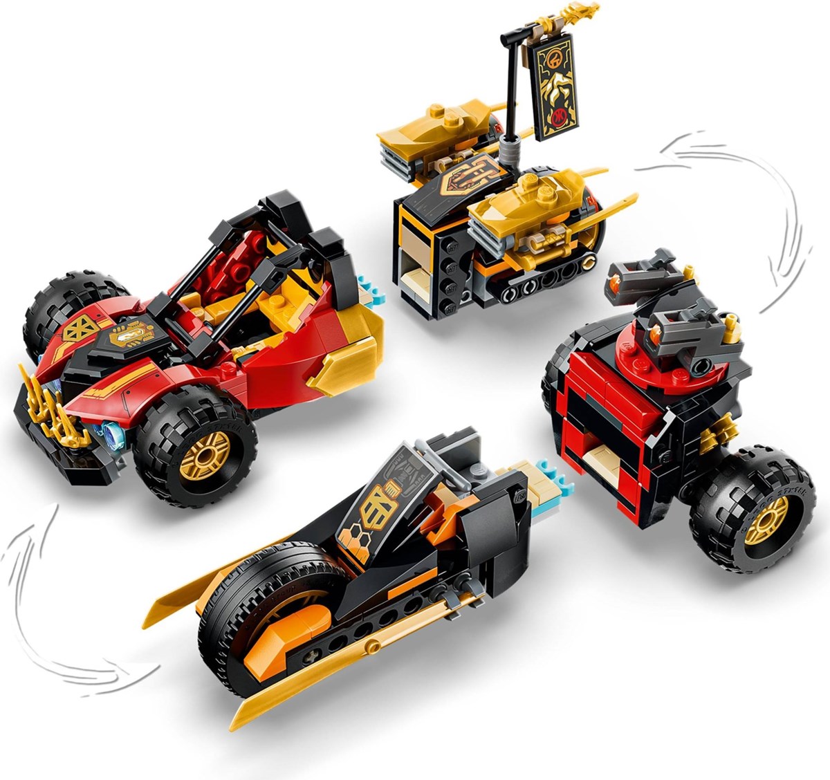 71864 Ninjago Wielofunkcyjne pojazdy Kaia i Cole’a
